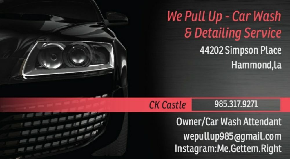WE PULL UP CAR WASH & DETAILING SERVICE 44202 Simpson Pl, Hammond