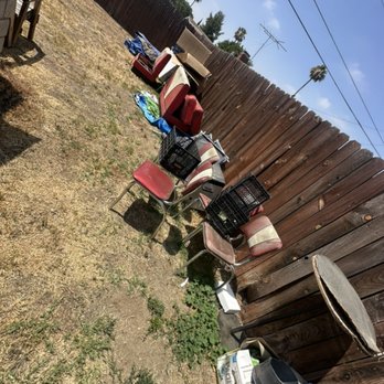Rocket Junk Removal Services - Backyard bulk junk removal -- items loaded and hauled away. Here in Fontana - Junk Removal & Hauling Near Me Rocket Junk Removal Services - Backyard bulk junk removal -- items loaded and hauled away. Here in Fontana - Junk Removal & Hauling Near Me