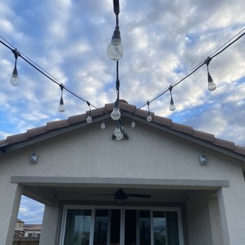 Skylight Electrical Service - The two outlets on the sides of the 3 strings of outdoor lighting. - Electricians Near Me - Fairfield, California Skylight Electrical Service - The two outlets on the sides of the 3 strings of outdoor lighting. - Electricians Near Me - Fairfield, California