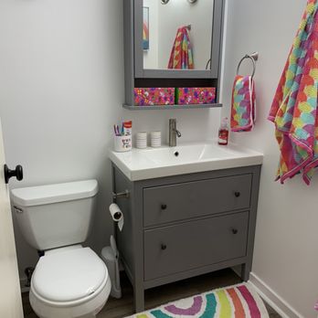 A Salas Construction Services - Installed floors, sink/vanity, medicine cabinet and painted - General Contractors Near Me - Rockville, Maryland