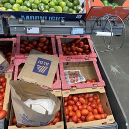 ALDI - A bag of huge plastic trash bags - presumably to replace the missing produce bags. - food - Grocery Near Me - Coachella, California