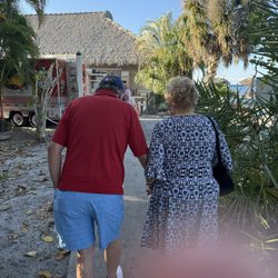 Punta Gorda Elks Lodge 2606 - Tiki hut banning tree and outdoor food trucks and portable bathrooms too.