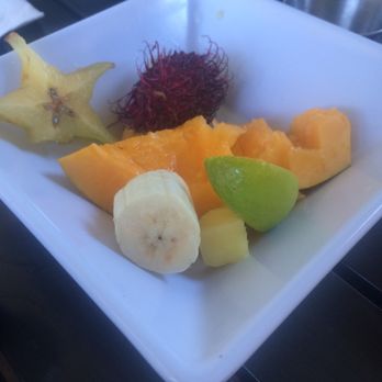 Anuenue Cafe - Incredible French Toast and Mac Nut Pancakes with a great little fresh fruit plate - Cafes Near Me - Koloa, Hawaii Anuenue Cafe - Incredible French Toast and Mac Nut Pancakes with a great little fresh fruit plate - Cafes Near Me - Koloa, Hawaii