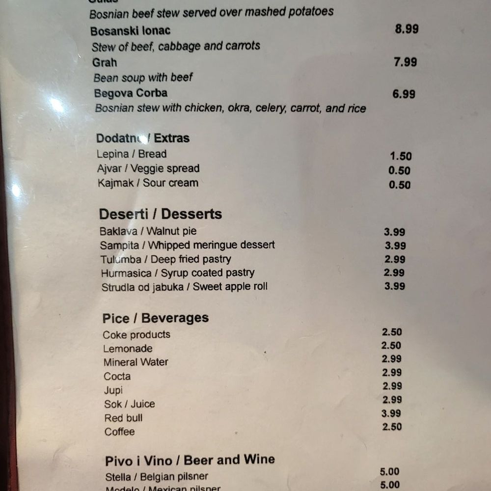 Old Town Sarajevo - Menu - Modern European Near Me - Phoenix, Arizona Old Town Sarajevo - Menu - Modern European Near Me - Phoenix, Arizona