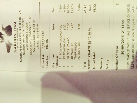 Menu photo 3 Nakhon Thai London, XGL