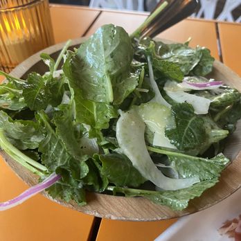 Bravas Bar de Tapas - Baby Kale Salad, Shaved Manchego, Fennel, Preserved Lemon Vinaigrette - Spanish Near Me - Healdsburg, California