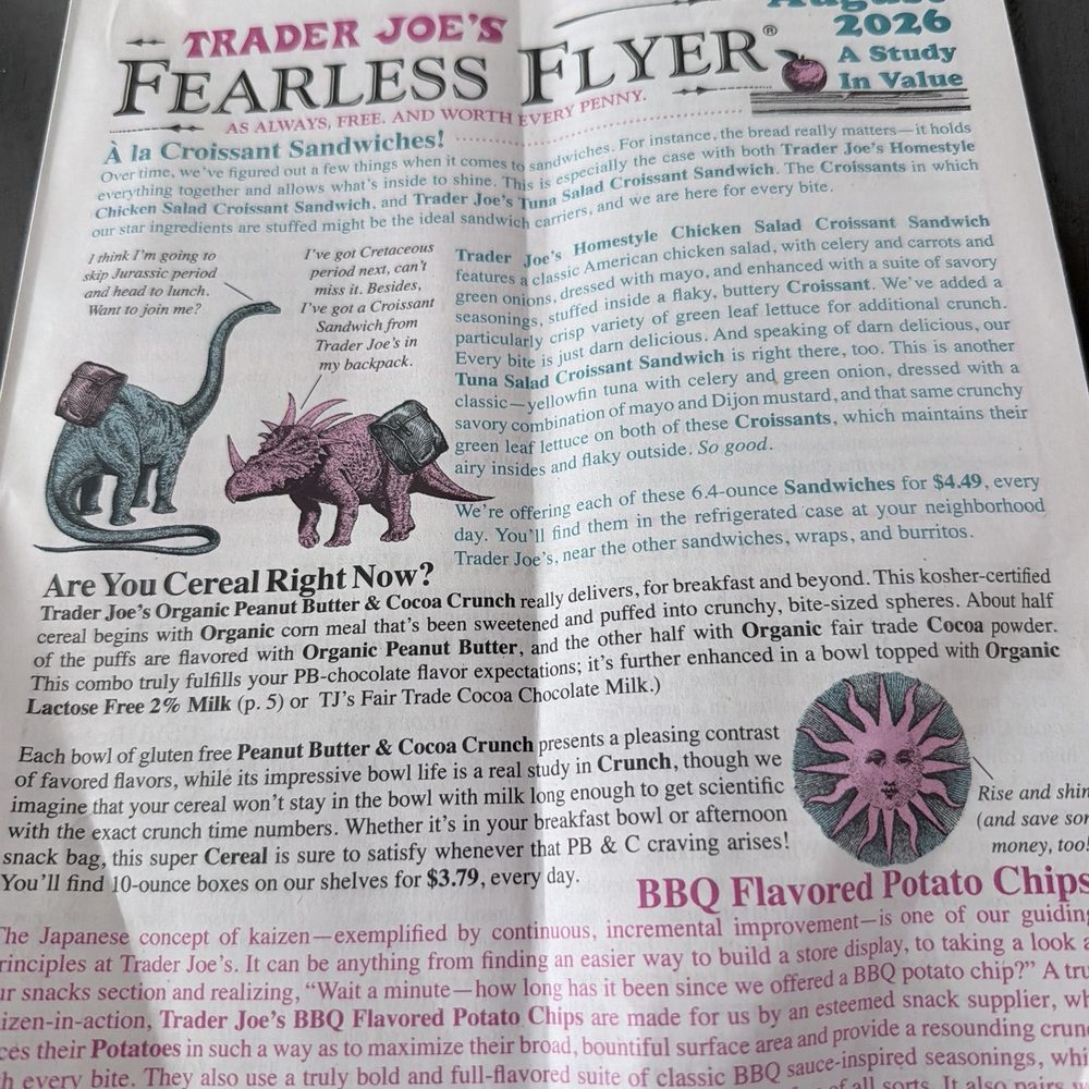 Their monthly flyer talking about the sales