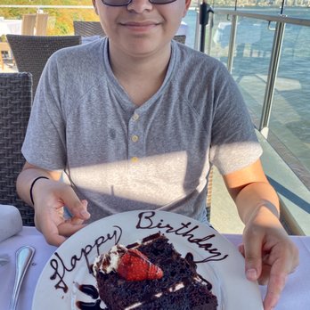 Tom Ham's Lighthouse - Delicious, homemade chocolate cake that our server brought in honor of my son's 16th birthday - Breakfast & Brunch Near Me - San Diego, California Tom Ham's Lighthouse - Delicious, homemade chocolate cake that our server brought in honor of my son's 16th birthday - Breakfast & Brunch Near Me - San Diego, California