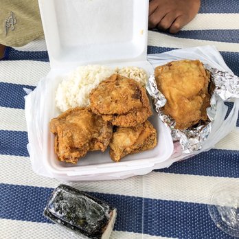 KJ's Local Grindz - KJ's special with Spam Musubi - Chicken Shop Near Me - Kaneohe, Hawaii