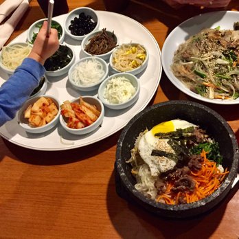 Dong Yang Market - Chap chae (glass noodle beef veggie dish), dol sot bi bim bop (hot stone bowl rice veggie beef dish), ban chan (side dishes I.e- kimchi) - Grocery Near Me - Lexington, Kentucky