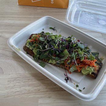 Vibe Organic Kitchen - Avo smash on sweet potato "toast" - Juice Bars & Smoothies Near Me - Costa Mesa, California Vibe Organic Kitchen - Avo smash on sweet potato "toast" - Juice Bars & Smoothies Near Me - Costa Mesa, California