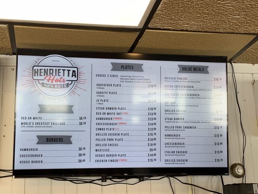 Menu photo 1 Henrietta Hots Rochester, NY
