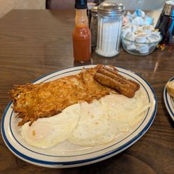 Pure Country Family Restaurant - Eggs hash browns and sausage