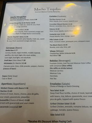 Menu photo 6 Macho Tequila's Sparks, NV