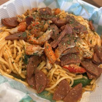 Tea Amo - Cajun Cream Pasta with Crawfish & Sausage - Bubble Tea Near Me - Manteca, California