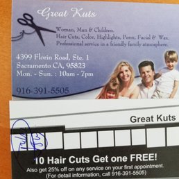 After 10 cuts, you get a free one :) After 10 cuts, you get a free one :)