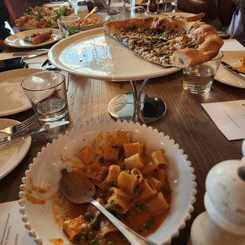 Summer House Santa Monica - Spicy rigatoni and mushroom pizza - American Near Me - Chicago, Illinois Summer House Santa Monica - Spicy rigatoni and mushroom pizza - American Near Me - Chicago, Illinois
