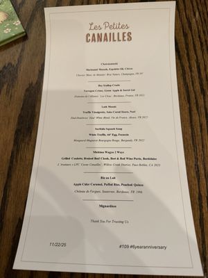 Menu photo 2 Les Petites Canailles Paso Robles, CA Menu photo 2 Les Petites Canailles Paso Robles, CA