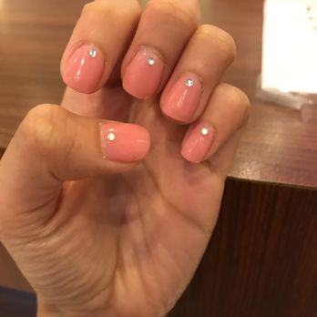 Paradise Nail Spa - Light pink with rhinestones - Nail Salons Near Me - Mansfield, Texas Paradise Nail Spa - Light pink with rhinestones - Nail Salons Near Me - Mansfield, Texas