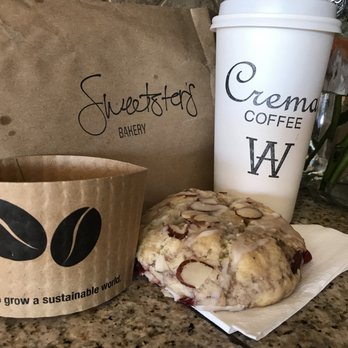 Crema Coffee - Mocha + Cherry/Almond Scone! YUMMY! - Coffee & Tea Near Me - Tucson, Arizona