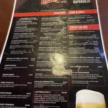 The Lantern - Menu - Bars Near Me - Naperville, Illinois