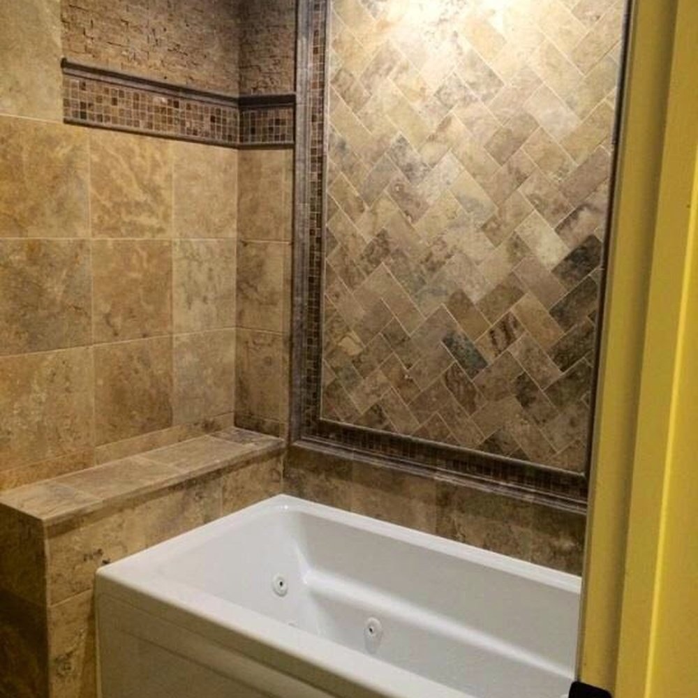 Aztec Tile & Granite - Chavez Construction dba Aztec Tile & Granite.  Beautiful work in my bathroom. - General Contractors Near Me