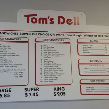 Tom's Deli - Menu - Delis Near Me - Saint George, Utah Tom's Deli - Menu - Delis Near Me - Saint George, Utah