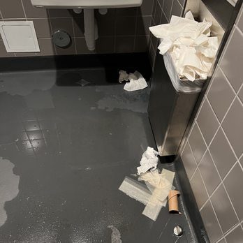 CAVA - They "cleaned" the restroom but this doesn't look clean. - Mediterranean Near Me - Chino Hills, California
