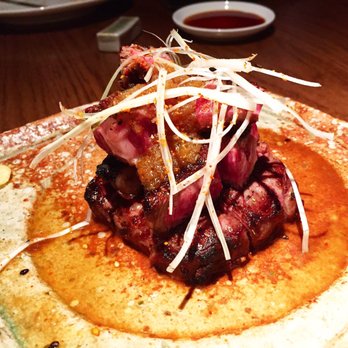 Zuma - rib eye steak with garlic chips, fav - Japanese Near Me - Las Vegas, Nevada
