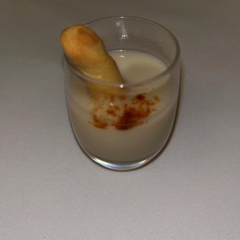 Alexander's Steakhouse - Cauliflower soup with breadstick. - Steakhouses Near Me - San Francisco, California