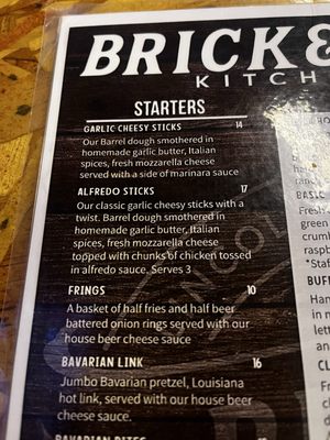 Menu photo 1 Brick & Barrel Lincoln, CA