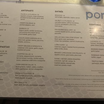 Porto - Menu - Seafood Near Me - Boston, Massachusetts