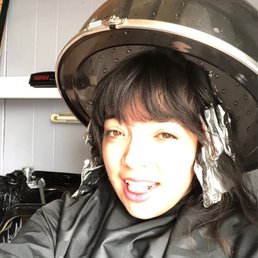 Bangs and hair trim and first bleach/balayage coloring! Bangs and hair trim and first bleach/balayage coloring!