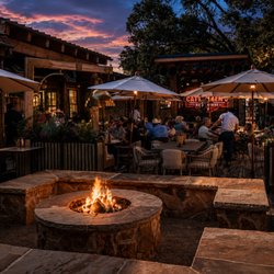 Outdoor patio with live music under the stars