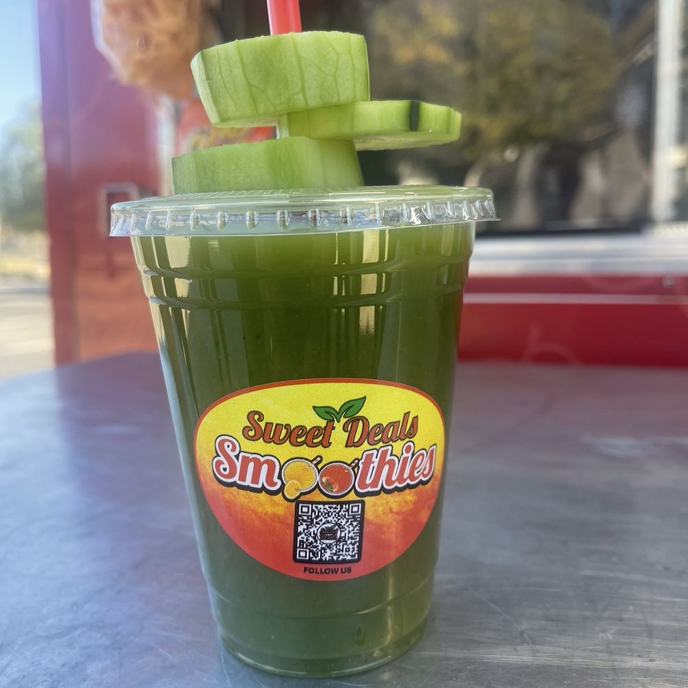 Sweet Deals - Super green (Oranges, Celery, Kale, Pear, Spinach, Cucumber. Green Apple-ginger added) - Juice Bars & Smoothies Near Me - Riverside, California Sweet Deals - Super green (Oranges, Celery, Kale, Pear, Spinach, Cucumber. Green Apple-ginger added) - Juice Bars & Smoothies Near Me - Riverside, California