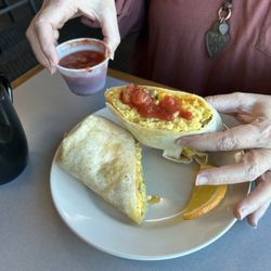 Heart Mountain Bar & Grill - The breakfast burrito and salsa