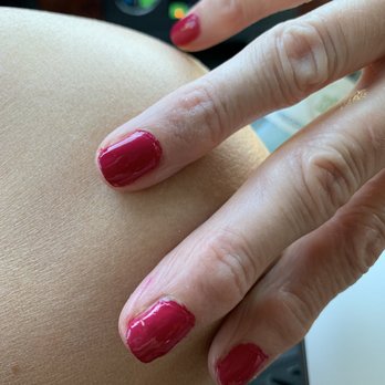 Red Persimmon Nails & Spa - Marks, uneven, nail polish on cuticles, bad nail job. - Nail Salons Near Me - Apple Valley, California