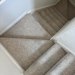 Carpeted stairs