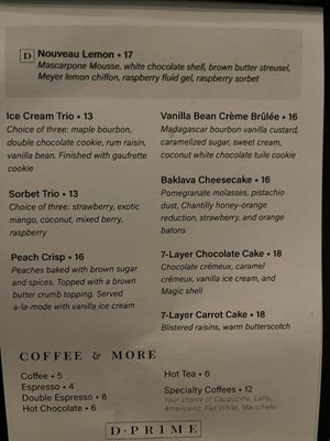 Menu photo 3 D.PRIME Steakhouse Detroit, MI Menu photo 3 D.PRIME Steakhouse Detroit, MI