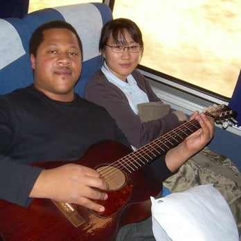 Amtrak - Playing a passenger's guitar on the Coast Starlight down to LA. - Train Stations Near Me - Emeryville, California Amtrak - Playing a passenger's guitar on the Coast Starlight down to LA. - Train Stations Near Me - Emeryville, California