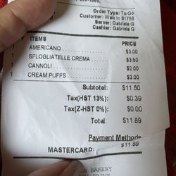 Bella Sicilia Bakery  - Dessert prices to give you an idea.