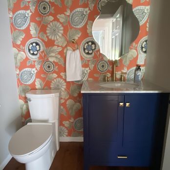 The Wallpaper Sisters - Powder room - Wallpapering Near Me