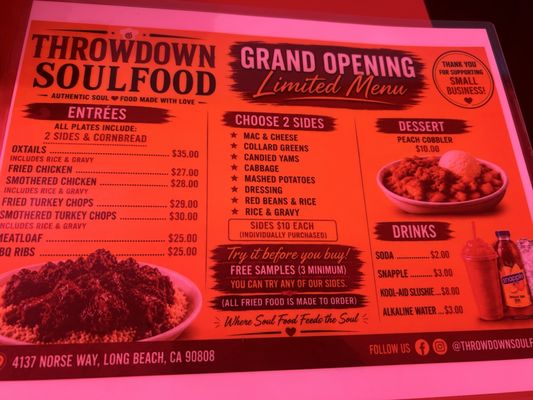 Menu photo 3 Throwdown Soulfood Long Beach , CA Menu photo 3 Throwdown Soulfood Long Beach , CA