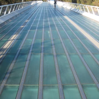Sundial Bridge - These are the interesting panels on the bridge deck. You do NOT walk on here barefoot nor walk your pet here in the summer. - Landmarks & Historical Buildings Near Me - Redding, California Sundial Bridge - These are the interesting panels on the bridge deck. You do NOT walk on here barefoot nor walk your pet here in the summer. - Landmarks & Historical Buildings Near Me - Redding, California