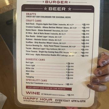 Farmhaus Burger - Beer menu - Burgers Near Me - Augusta, Georgia