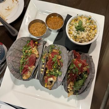 Mezcal Tequila Cocina - Cauliflower tacos and side of street corn - New Mexican Cuisine Near Me - Cedar Rapids, Iowa