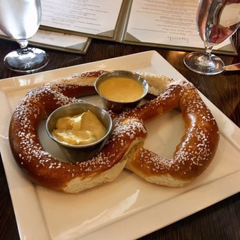 Hamilton Farm Golf Club - Bavarian pretzel with mustard and beer cheese - Golf Near Me - Gladstone, New Jersey Hamilton Farm Golf Club - Bavarian pretzel with mustard and beer cheese - Golf Near Me - Gladstone, New Jersey