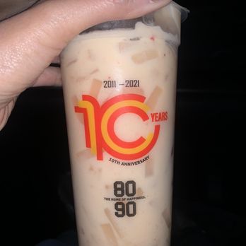 Boba Ave Express - Strawberry mango smoothie with lychee jelly - Bubble Tea Near Me - Arcadia, California
