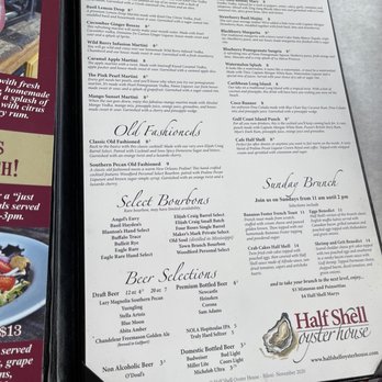 Half Shell Oyster House - Menu - Seafood Near Me - Biloxi, Mississippi