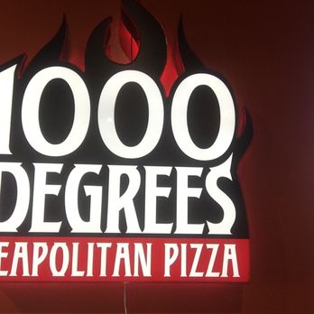 1000 Degrees Pizza - Mankato, MN - a neon sign for a pizza restaurant - Pizza Near Me - Mankato, Minnesota